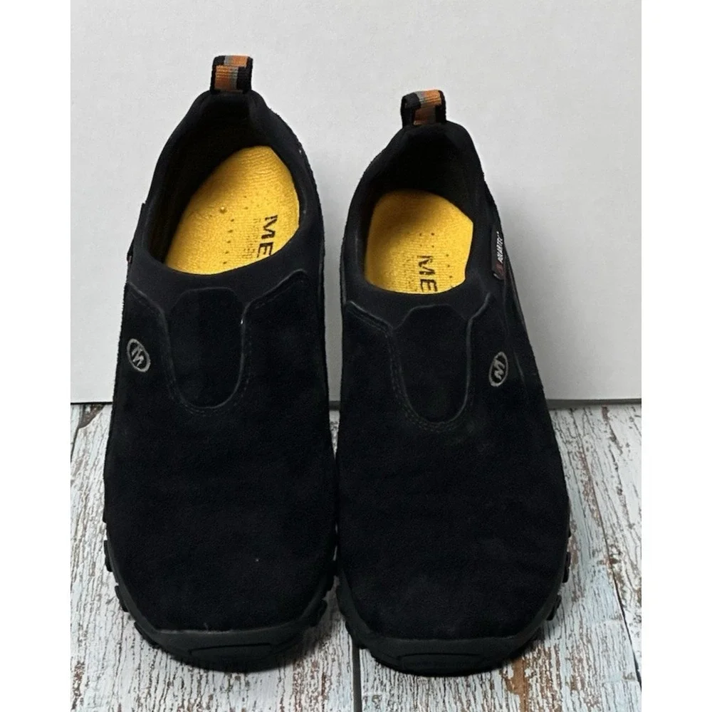 Merrell jungle Moc Size (4) Youth Junior Black Merrell Slip On Shoes Rubber Sole